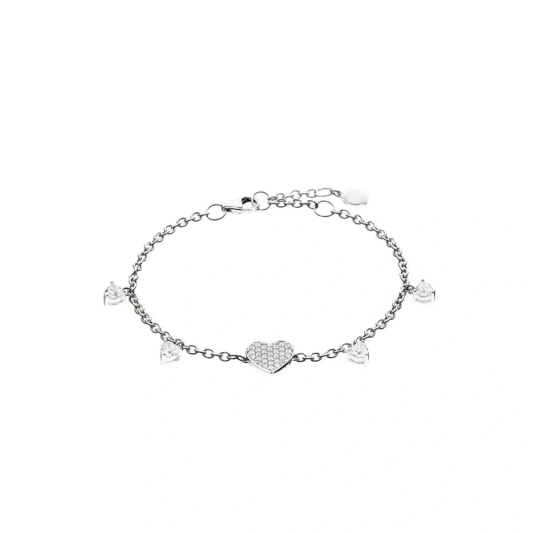 Сребърна гривна Chiara Ferragni с цирконий, 19 см