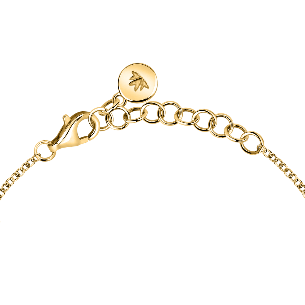 Дамска сребърна гривна със златно покритие Morellato с размер 16 см + 3 см.