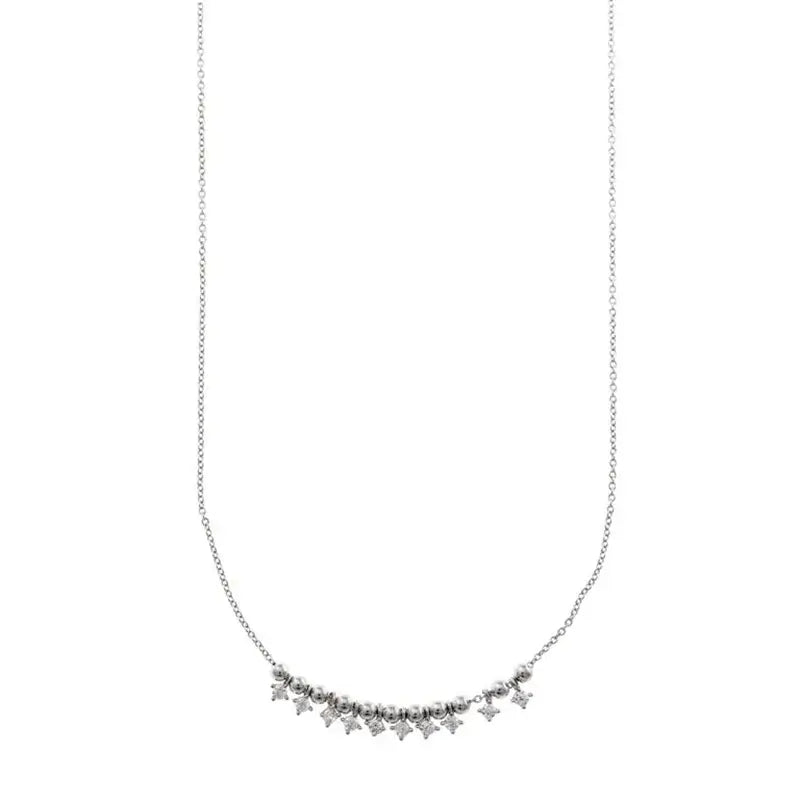 Дамско сребърно колие Salvatore MiniJewels с родиево покритие и циркони