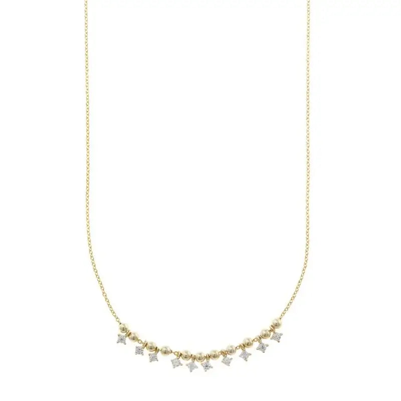 Дамско сребърно колие Salvatore MiniJewels със златно покритие и циркони