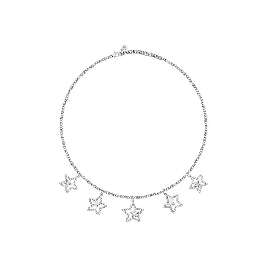 Колие Morellato Dolcevita. Дамско колие изработено от стомана и инкрустирани Цирконии. Дължина на синджира 40 см + 5 см.