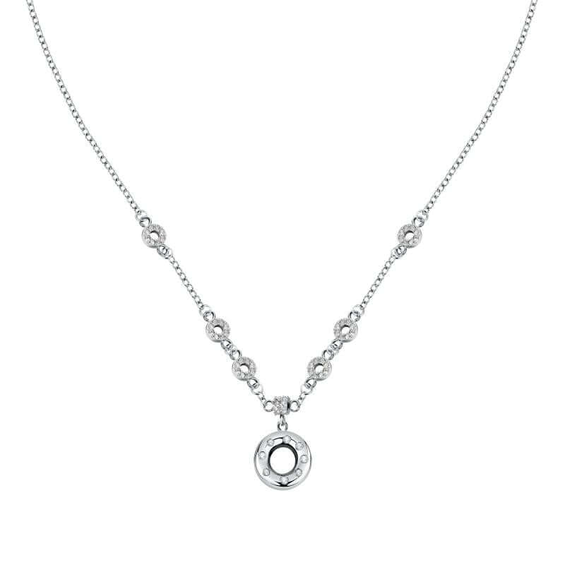 Колие Morellato Bagliori. Дамско колие изработено от стомана и инкрустирани Циркони. Дължина 38 см + 4 см.