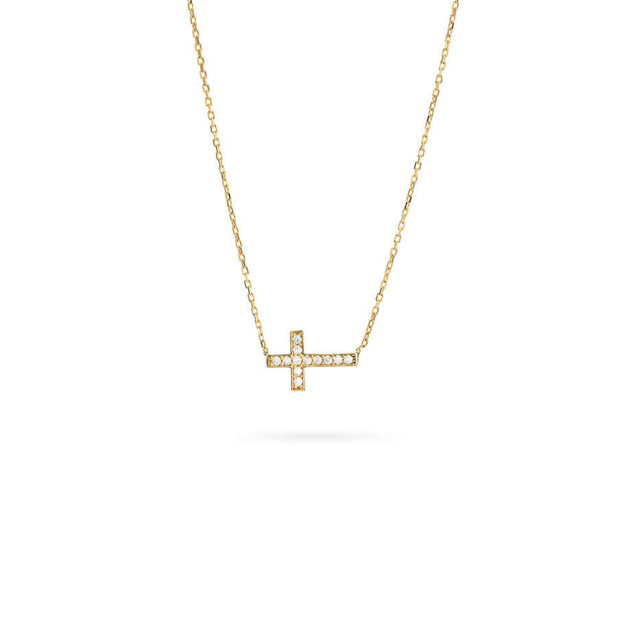 амско златно колие Senso Gold Symbols с инкрустирани циркони