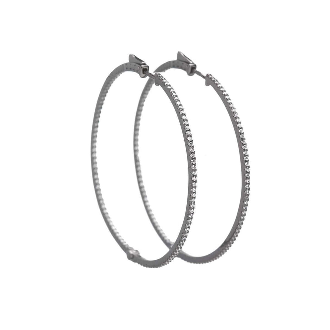 Обеци Salvatore Plata Hoop Earrings