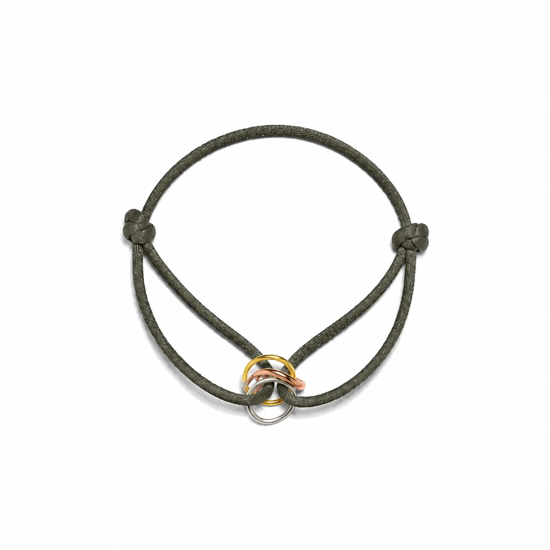 Дамска гривна Trinity злато 14K зелен конец | Senso Gold