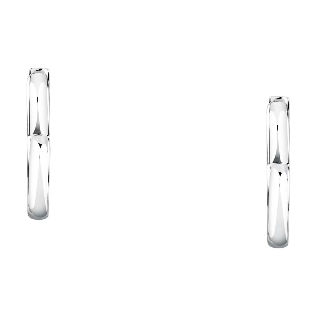 Стоманени халки „сърце“ Morellato SAUP30, сребрист цвят, студио кадър отпред.