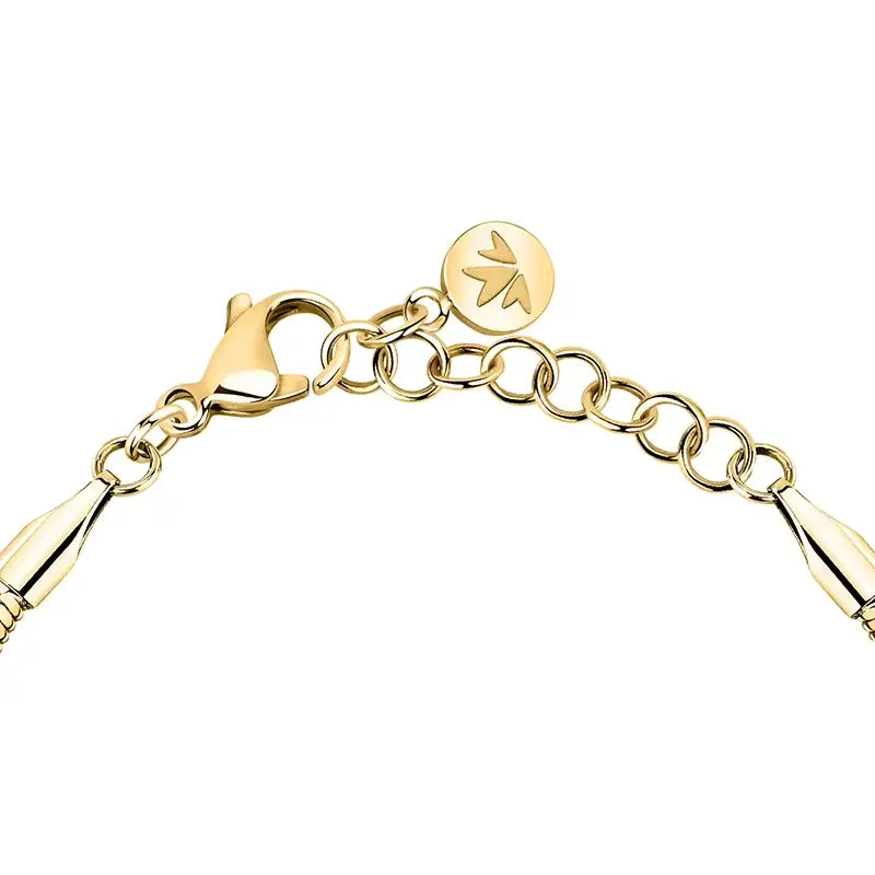 Дамска гривна мед. стомана със златно PVD, зелени циркони 16+3 см | Morellato