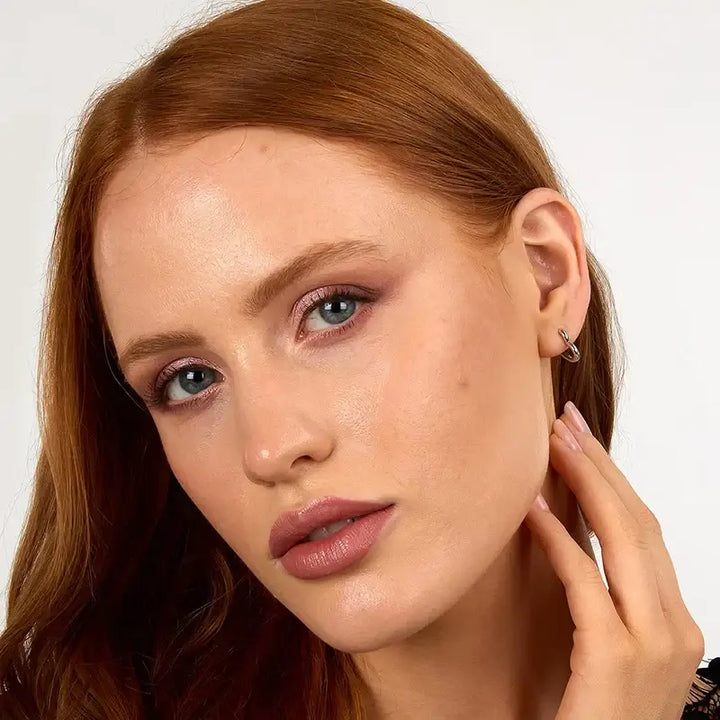 сребърни обеци халки морелато на модел