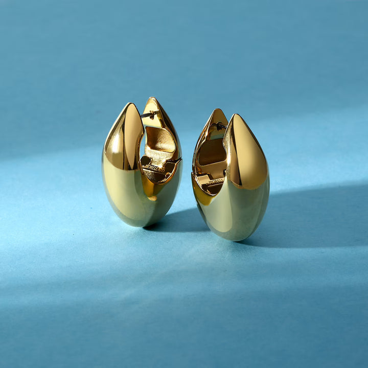 Позлатени обеци халки овал, стомана (PVD) 2.7×1.85 см | Morellato