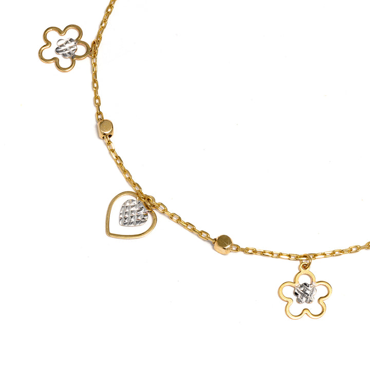 BRACELET Senso Gold Hearts and Flowers