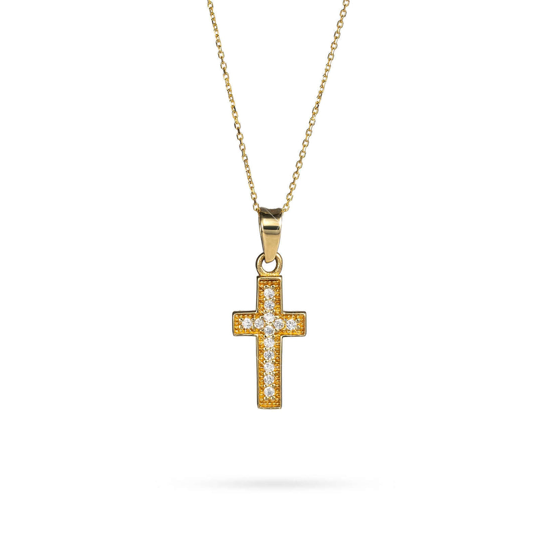 Колие Senso Gold Cross with Crystals