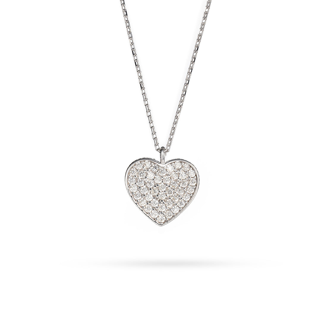 Колие Senso Gold White Gold with Heart