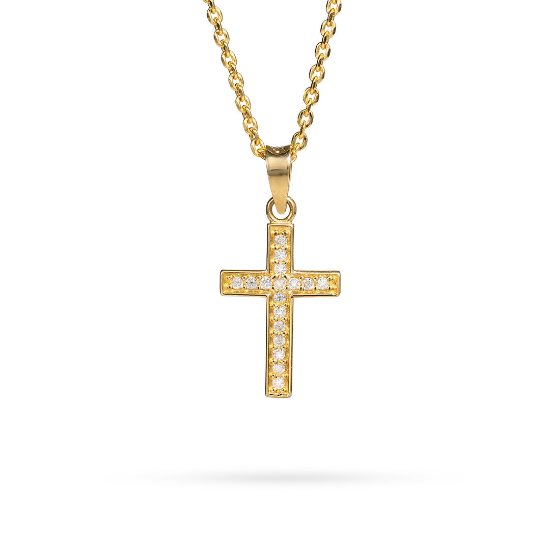 Колие Senso Gold Cross with Crystals