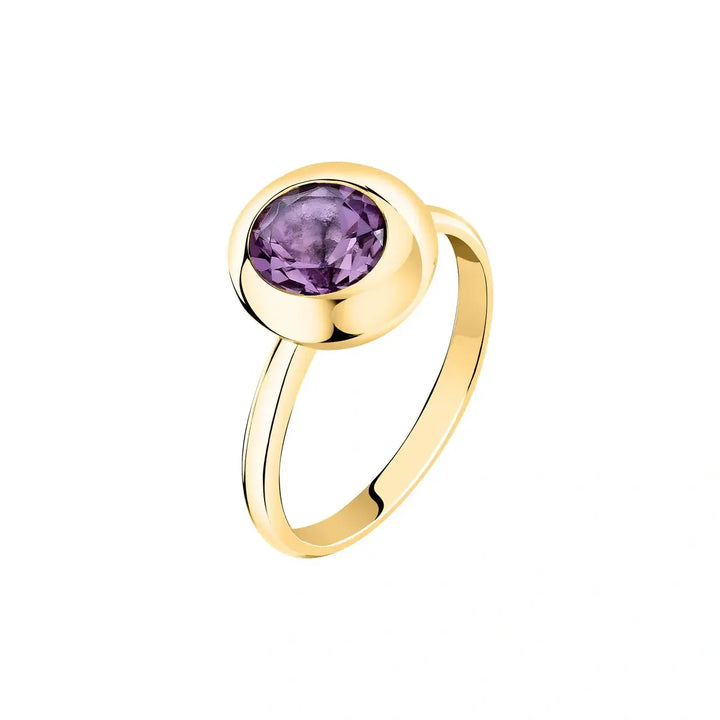 Women's silver ring with yellow gold plating and amethyst | Morellato Eternal Treasures