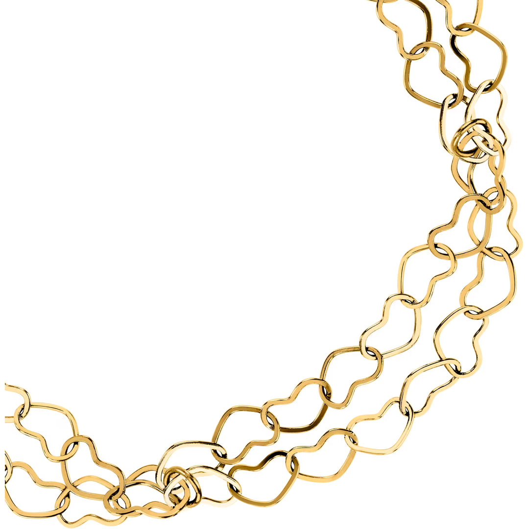 Гривна от стомана със златно PVD покритие, сърца, Morellato, lifestyle