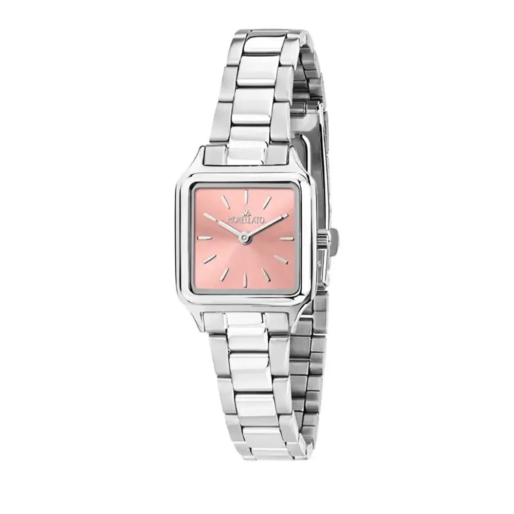 Дамски часовник Morellato Dafne със стоманена верижка в сребрист цвят и pink, sunray циферблат със sunray ефект