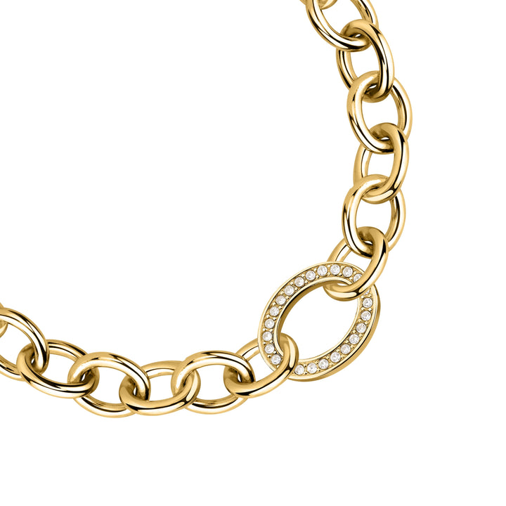 Дамска гривна от стомана със златно PVD покритие. SAZC03