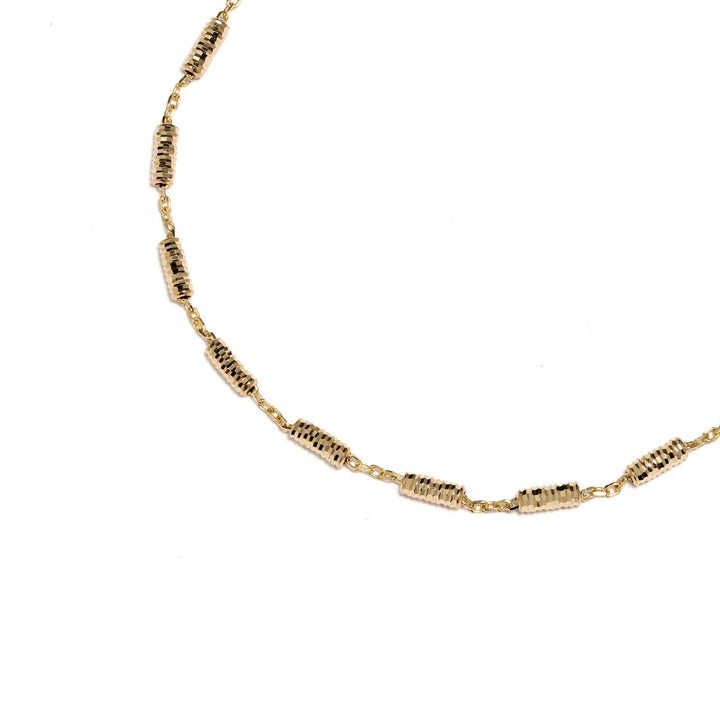 Нежна златна гривна от злато 14к. Размер 17 см + 2 см.