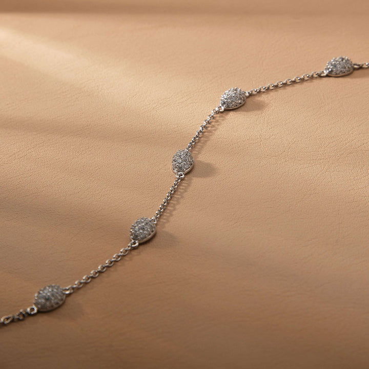 Дамска нежна гривна от Morellato SAZB07 с инкрустирани циркони.