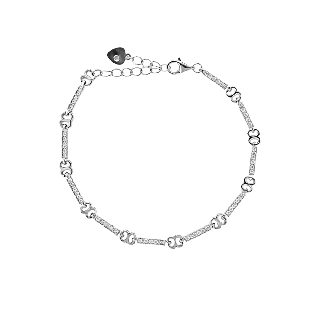 Дамска сребърна гривна Senso Silver с бели циркони