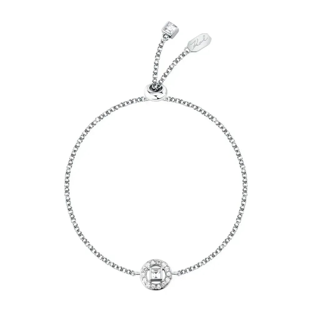 Дамска стоманена гривна KARL LAGERFELD Illume с бели кристали