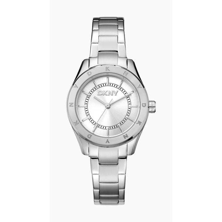 Дамски часовник DKNY Chambers Sport, сребриста стомана и сребрист циферблат – часовник DKNY модел DK1L018M0015