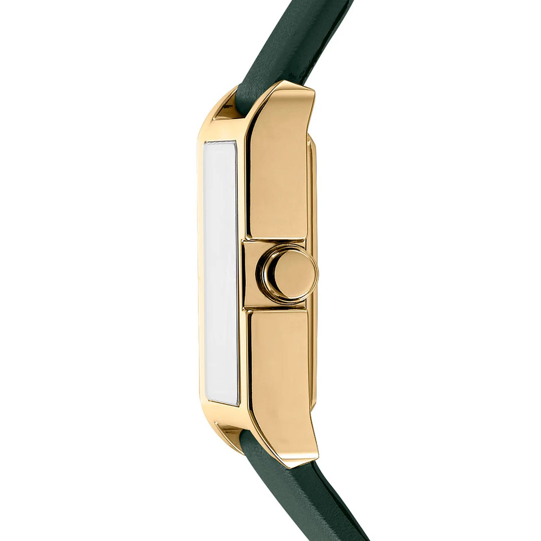 Профил на дамски часовник DKNY Westside Midi – тънък корпус 6.75 мм с IP златно покритие