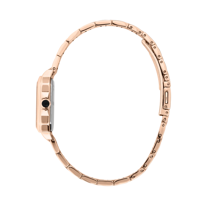 Дамски часовник Karl Lagerfeld Square Classics, страничен профил на квадратния корпус и тънката гривна – модел R0553102509