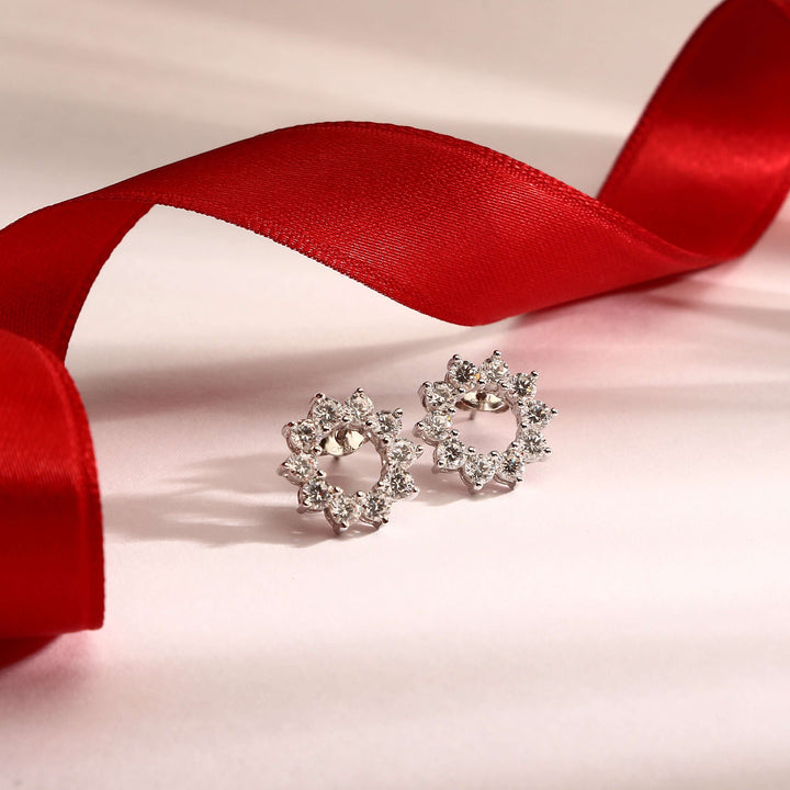 Дамски нежни обеци, изработени от сребро - SAIW263