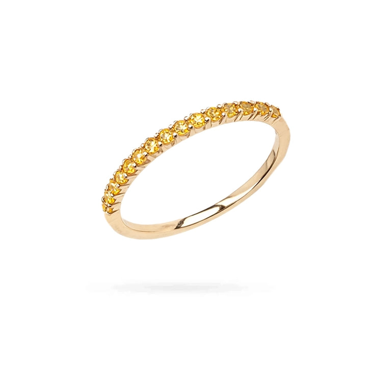 Дамски златен пръстен от злато 14к с инкрустиран Цитрин