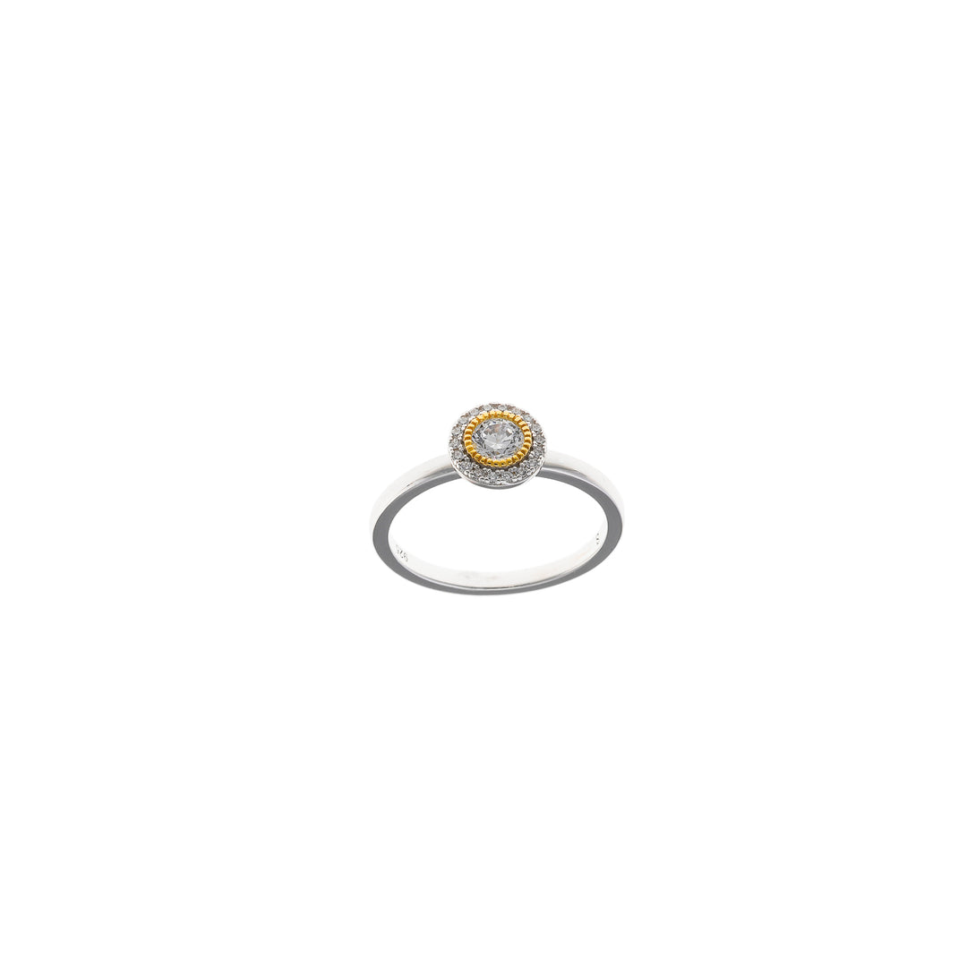 Дамски сребърен пръстен от Salvatore plata 136S0428 с инкрустирани цирконии.