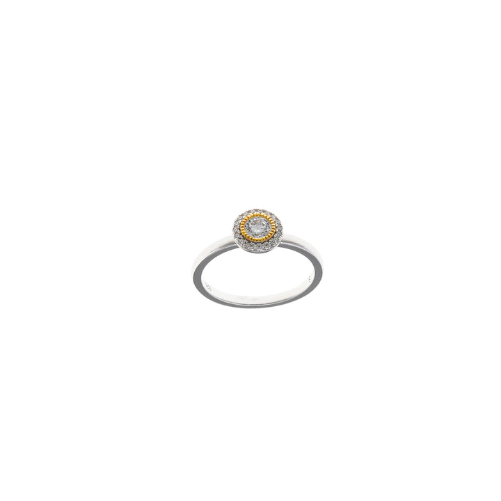 Дамски сребърен пръстен от Salvatore plata 136S0428 с инкрустирани цирконии.