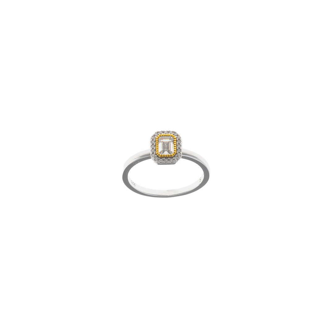 Дамски сребърен пръстен от Salvatore plata 136S0429 с инкрустирани цирконии.