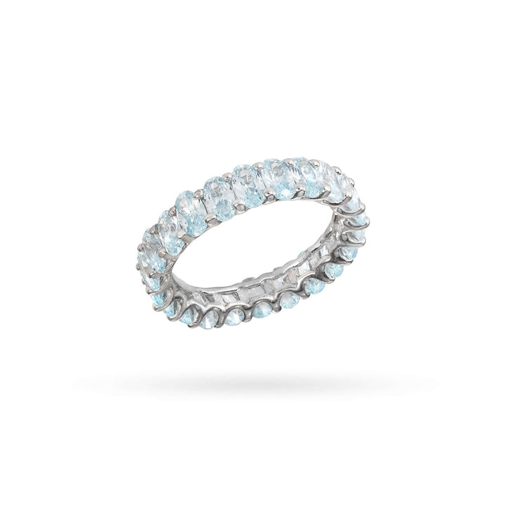 Елегантен сребърен пръстен Senso Silver със сини циркони.