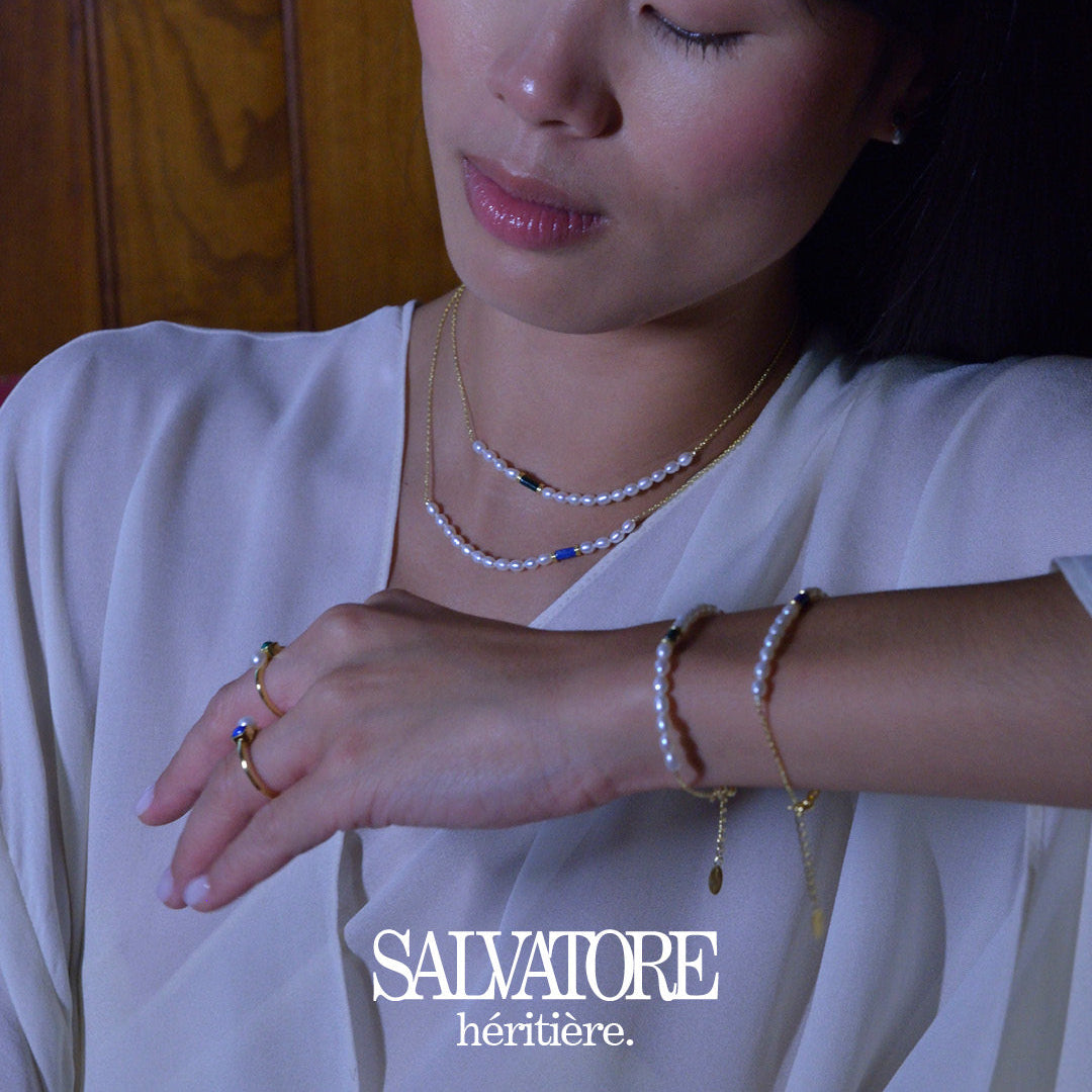 Дамски сребърен пръстен със сладководна перла и Лапис лазули. . 272S0034