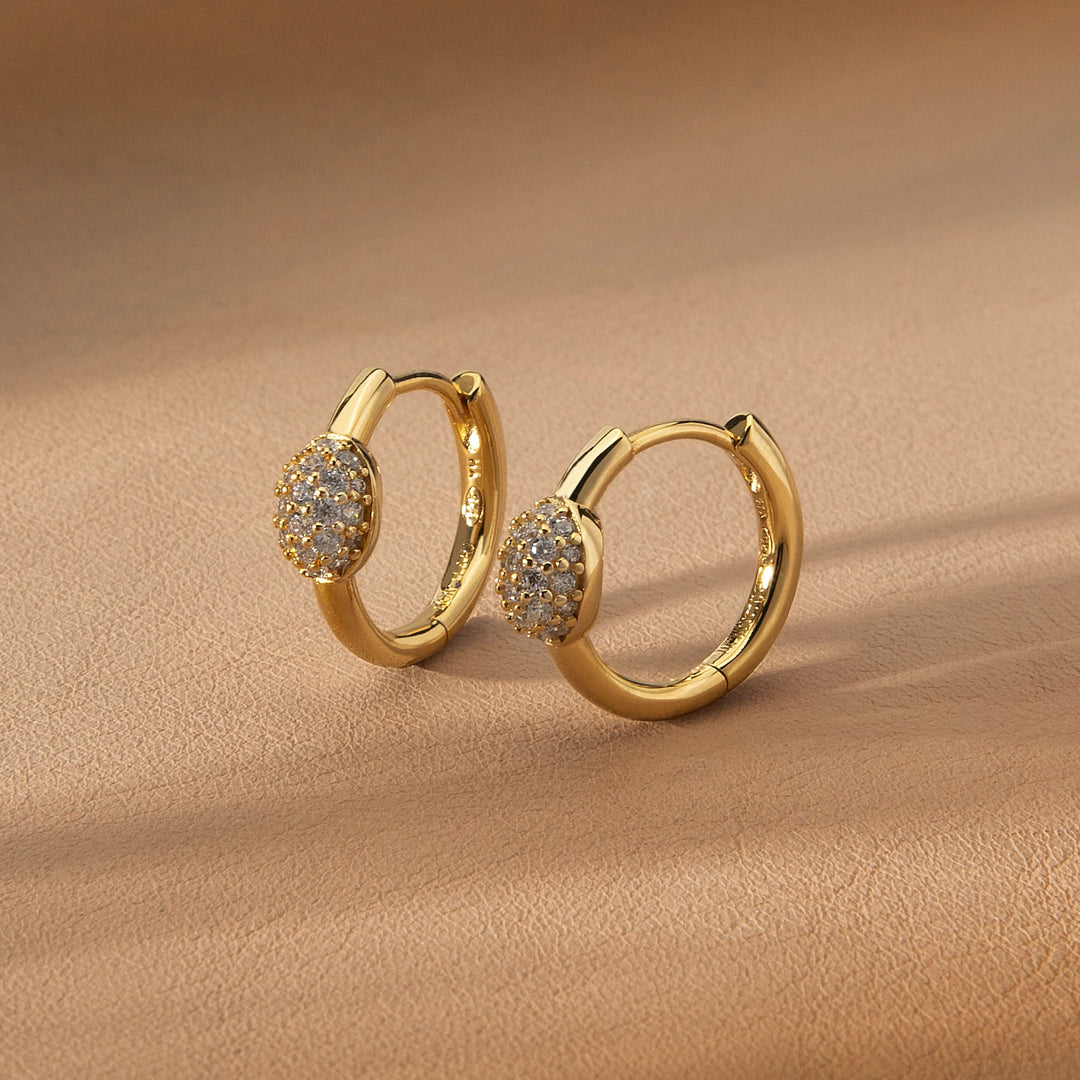 Дамски нежни обеци халки със златно покритие. Morellato SAZB17