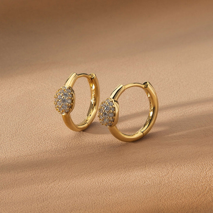 Дамски нежни обеци халки със златно покритие. Morellato SAZB17