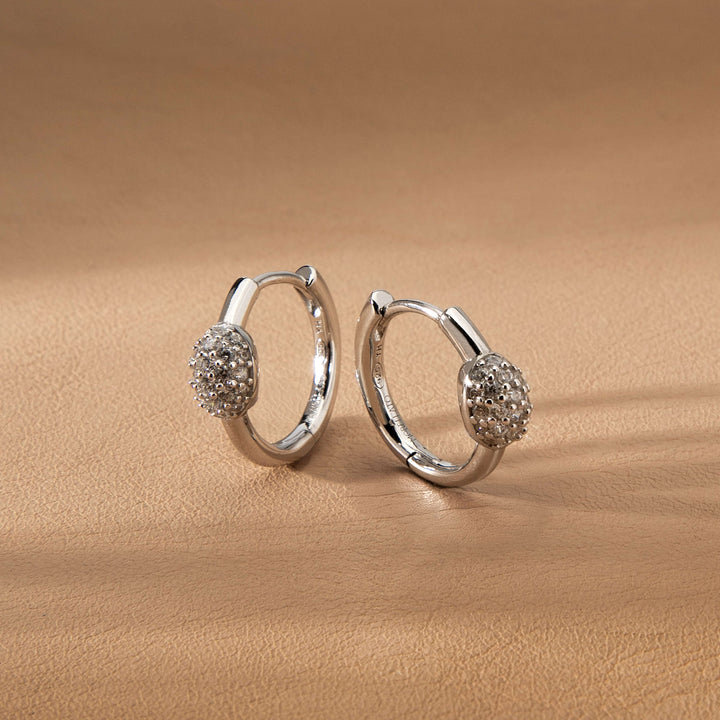 Дамски сребърни обеци халки от Morellato Pave SAZB18. Размер 16 мм.