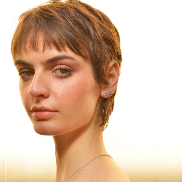 Дамски сребърни обеци с цикронии. Salvatore plata Astral 136A0792