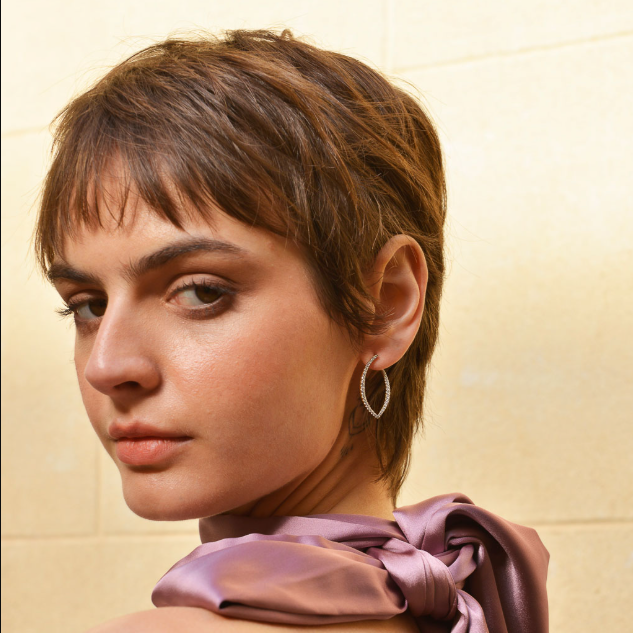 Дамски обеци от сребро с капковиден дизайн. Salvatore plata Astral 136A0797