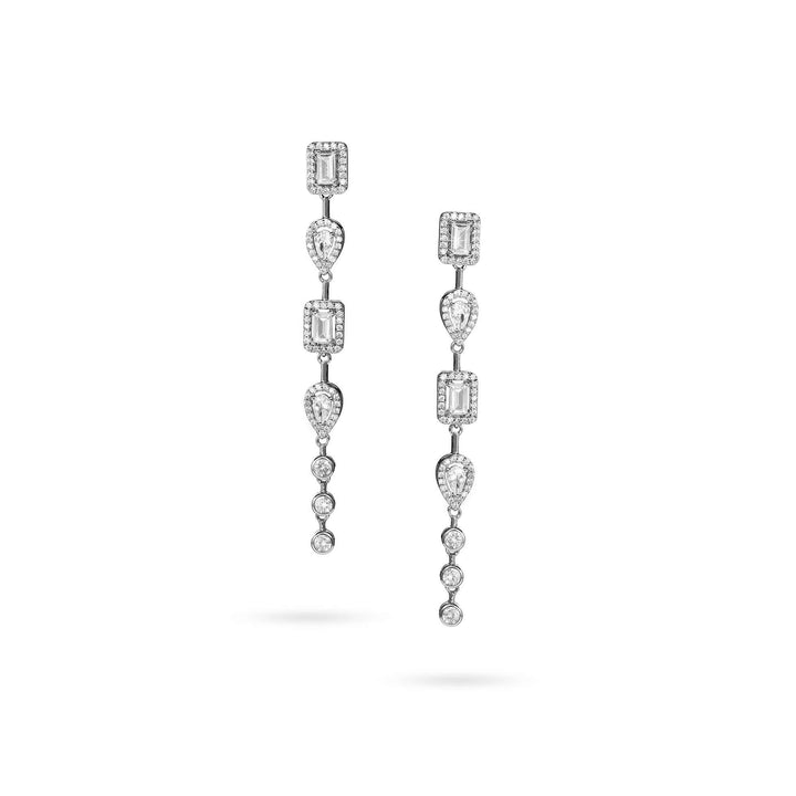 Дамски висящи сребърни обеци. RE1350