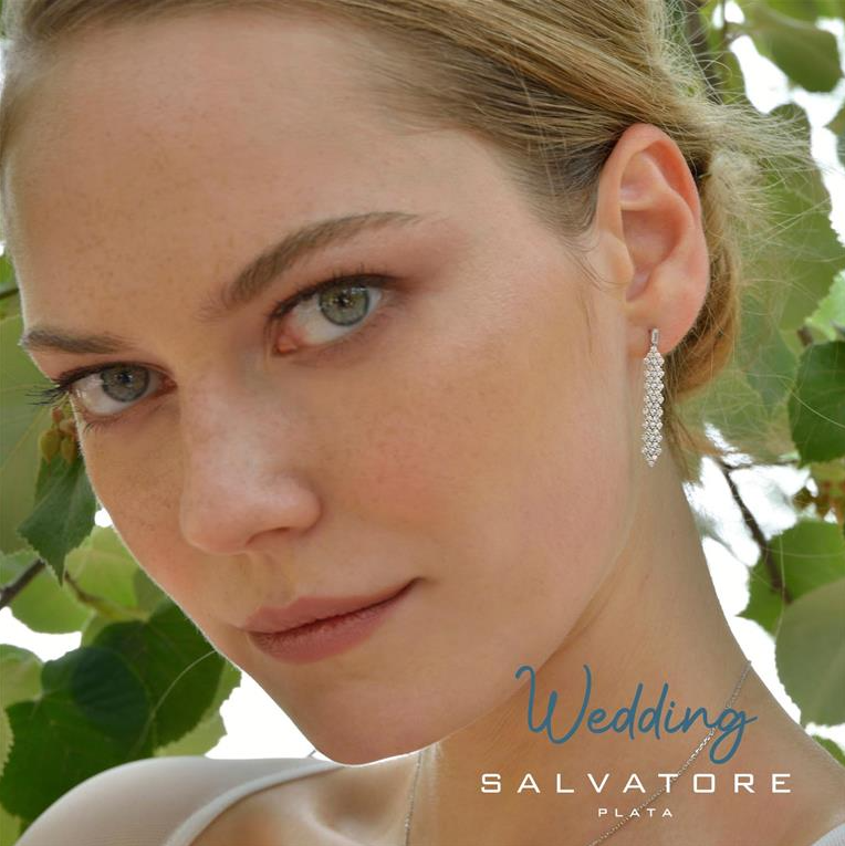 Висящи сребърни обеци от Salvatore plata Wedding - 136A0652