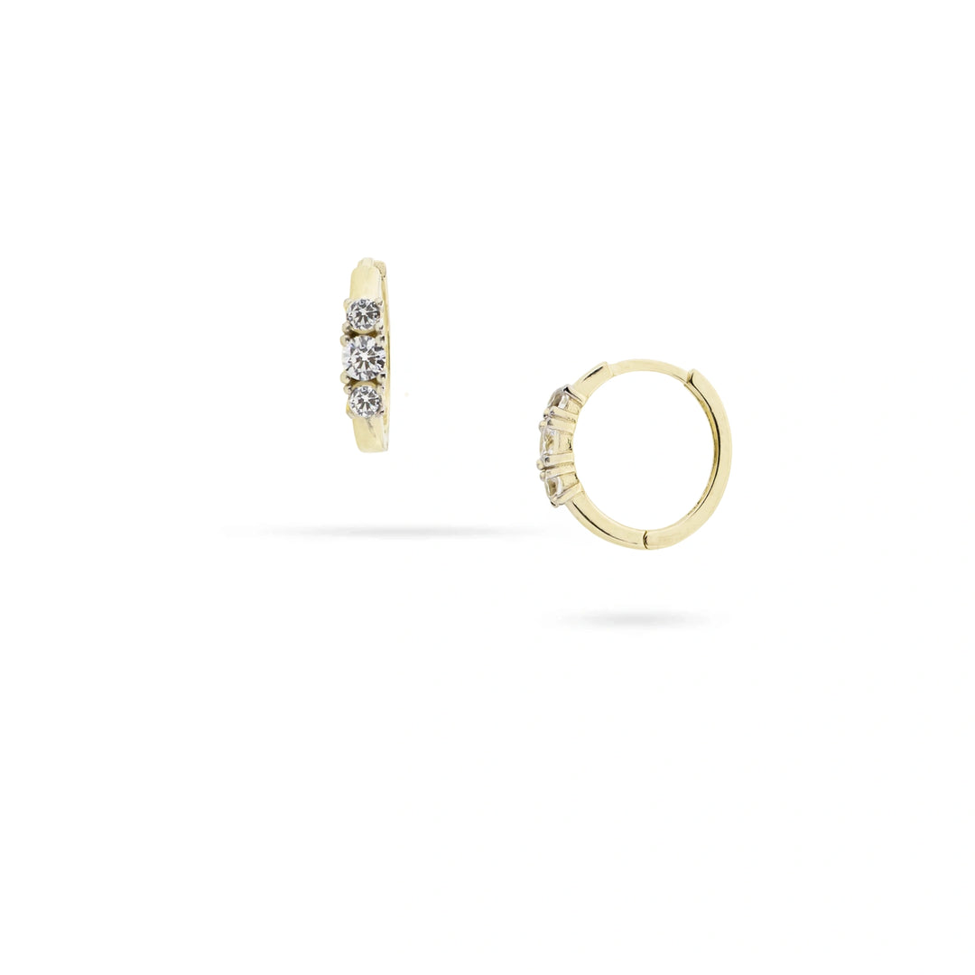 Дамски златни обеци халки от злато 14к. DE2384