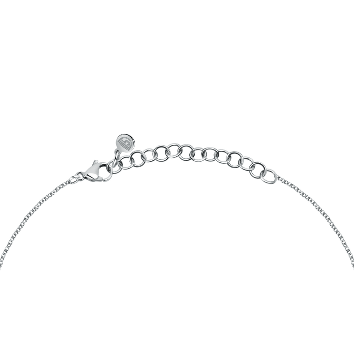 Колие от месинг с циркони във формата на сърце. Дължина 38 + 4 см.