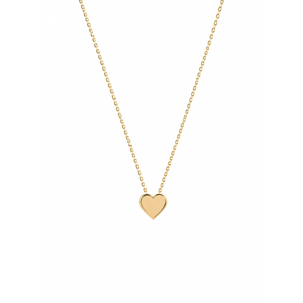 Дамско колие сърце от жълто злато 14K Senso Gold на бял фон
