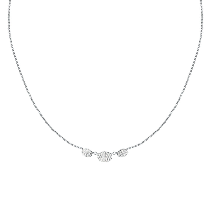 Дамско сребърно колие от Morellato Pave - SAZB03 с инкрустирани циркони.