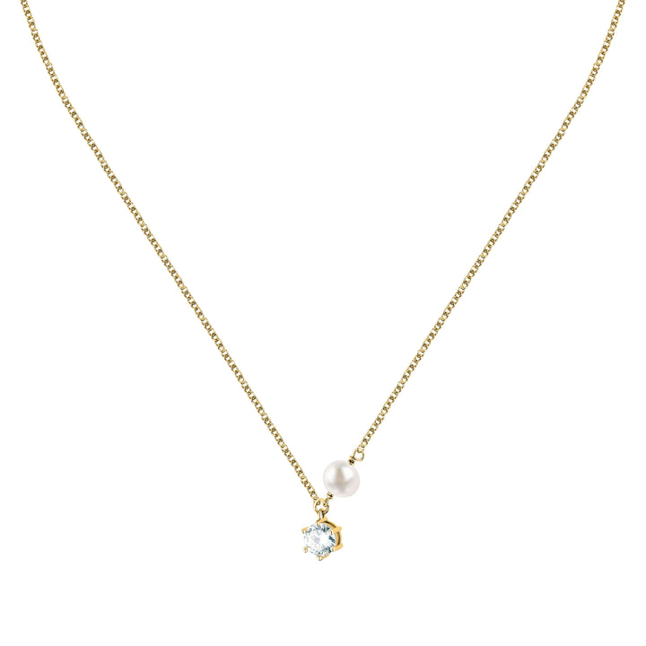 Дамско сребърно колие със златно покритие. Morellato Perla SXU57