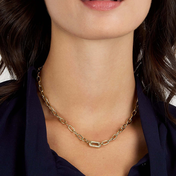 Дамско колие Morellato Intrecci от стомана със златно PVD покритие. SAZC02