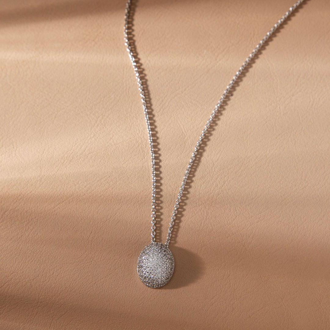 Дамско сребърно колие Morellato Pave SAZB06 с инкрустирани циркони