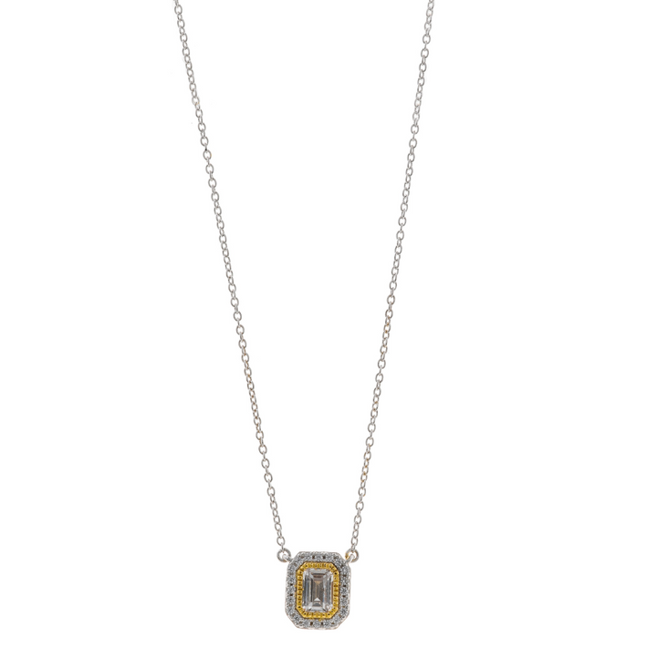 Дамско сребърно колие  инкрустирани цирконии. Salvatore plata Astral 136C0416